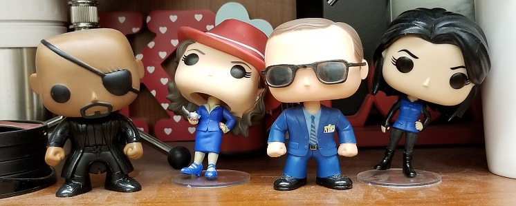 Agents of SHIELD guarding Margaret's office. 